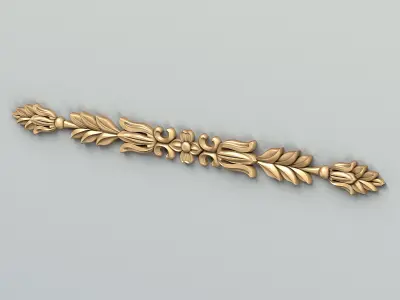 Carved decor horizontal 037 3D model