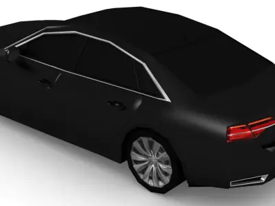 Audi a8l w12 lowpoly Low-poly 3D model