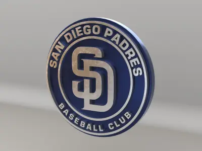 MLB San Diego Padres V1 Team Logo 3D model
