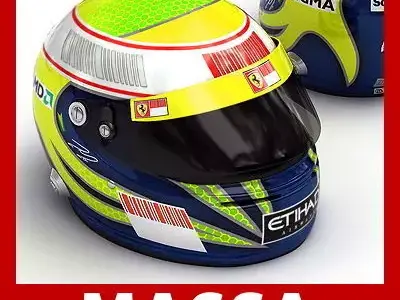 Helmet F1 2009 Felipe Massa 3D model