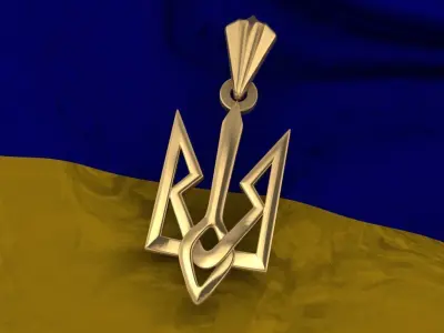 Ukrainian Trident 3D print model 7