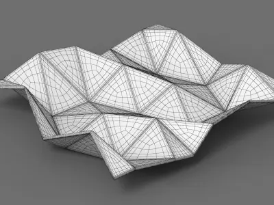 Rosenthal Abstract Plate Low-poly 3D model
