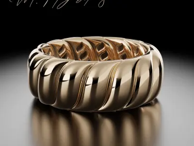 Lustrous harmony ring 3D print model