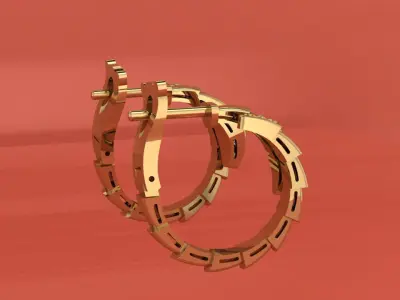 Earrings Snake Bulgari 3D print model