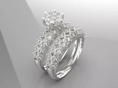 STL 3dM bride wedding ring model wr0013 3D print model
