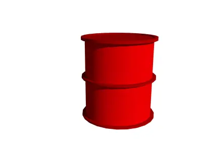 Very Basic Oil Drum  3D model