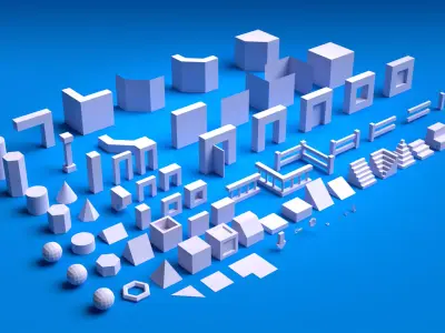 Free 3D Modular Low Poly Assets For Prototyping Free low-poly 3D model