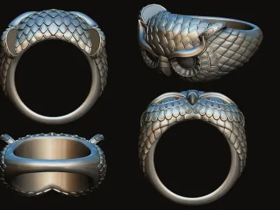 Owl Ring  3D print model