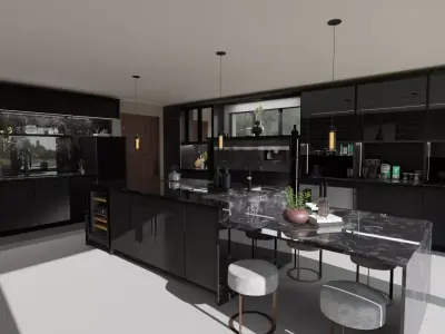 Kitchen design Free 3D model
