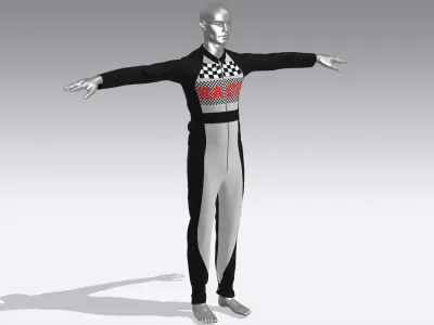 Racing Custom Driver Suits Low-poly 3D model