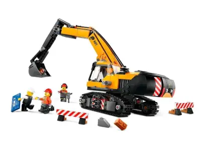 PixelBricks3D - LEGO Yellow Construction Excavator  3D print model