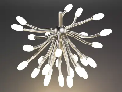 Stick Light Chandelier Low-poly 3D model