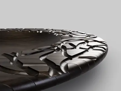 Unique Plate Design   Custom model for CNC 3D Print 3D print model