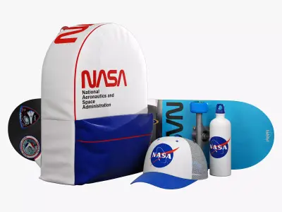 decorative set white NASA 3D model