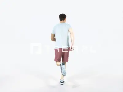 Virtue 02G Running Jogging Football Sports Man Low-poly 3D model