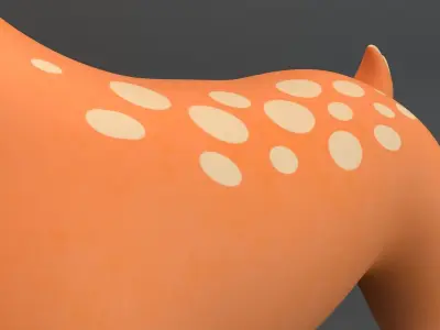 Cartoon Deer Low-poly 3D model purchase