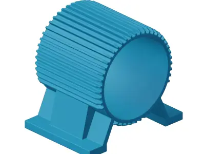 Plastic Electric Motor Casing Toy 3D model