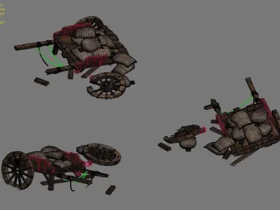 Game Barracks - Broken Food Truck 3D model