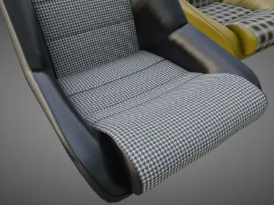 Car Seats BF Nuerburgring Low-poly 3D model