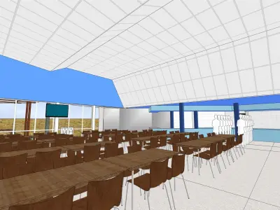 Mini canteen 3D model