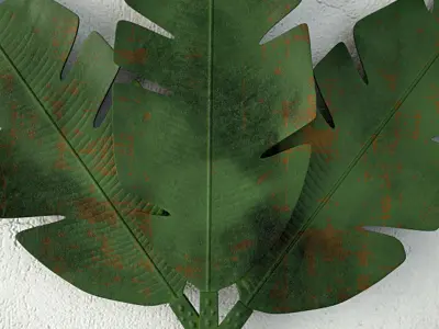 Palm Leaves Metal Wall Art 3D model