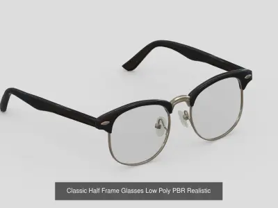 10 Glasses Low Poly PBR Realistic Collection 3D Model Pack