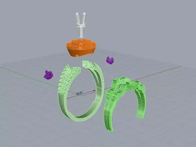 ring woman  3D print model 4