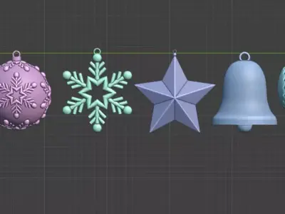 Event Ornament Set 3D Model 3D print model
