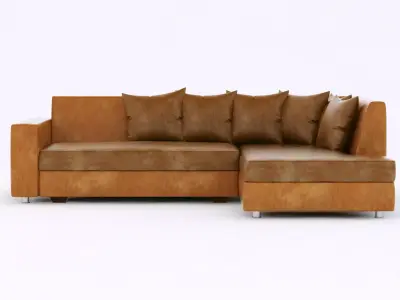 leather sofa 3D model get