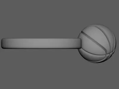 Basketball Ring 3D Printable Finger Ring in 8 Sizes 16 to 23 mm 3D print model