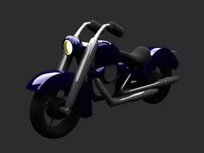 motorcycle Low-poly 3D model