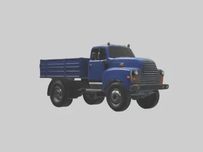 Realistic Truck Model Low-poly 3D model