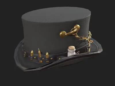 Human Hat Low-poly 3D model