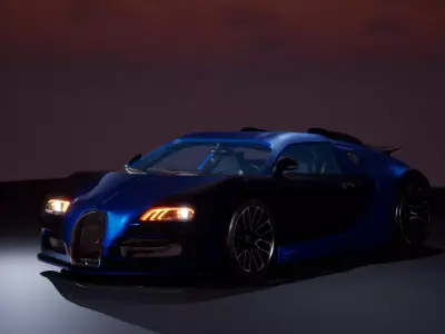 bugatti veyron 165 grand sport  Low-poly 3D model