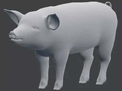Pig Model Low-poly 3D model