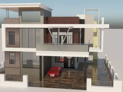 Architectural house 3D model