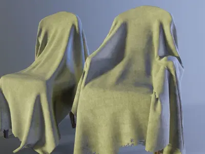 French classic chair Low-poly 3D model