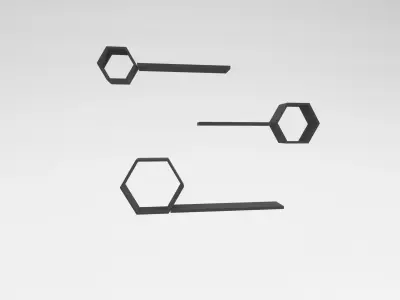 Wall Rack v1 002 Low-poly 3D model