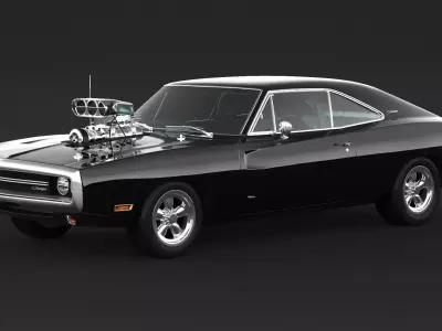 1970 Dodge Super Charger 3D model