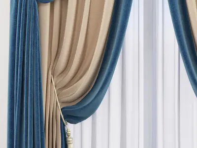 Set 74 Curtains 3D model