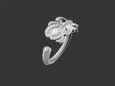BOUCHERON - PLUME DE PAON - RING - SMALL 3D print model