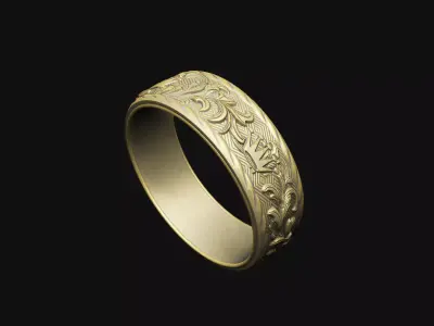 grapes rococo relief laser cnc carving royal luxury motiff 3D print model