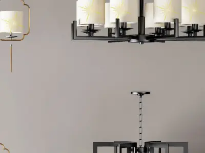 Chinese New chandelier 3D model