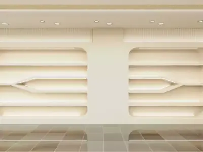 Modern Cosmetic Showroom Interior 3D Retail Display  Low-poly 3D model