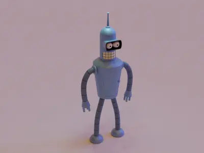 Bender from Futurama Free 3D model
