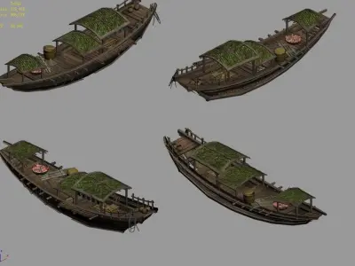 Game Pier - Fishing Boat 2701 3D model