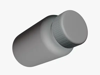 Basic Vitamin Bottle - Geometry Only No Textures No Materials 3D model