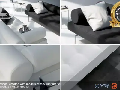 Loxy Sofa Modular Set 3D model