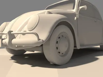 Volkswagen Fusca 1300 GL 3D model