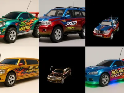 Controled Car bundle 2 pack 100 glb 3D model